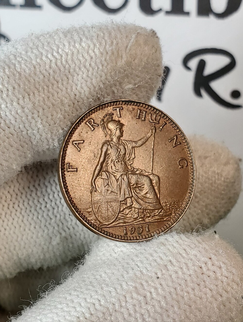 Choice AU/UNC 1931 Great Britain Farthing – Stunning Original Mint Luster! King